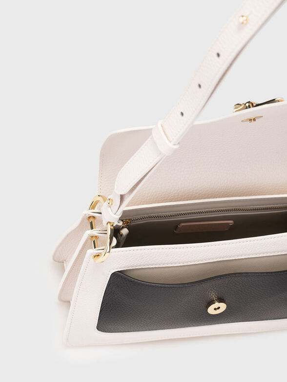 Grained effect leather crossbody bag - 6