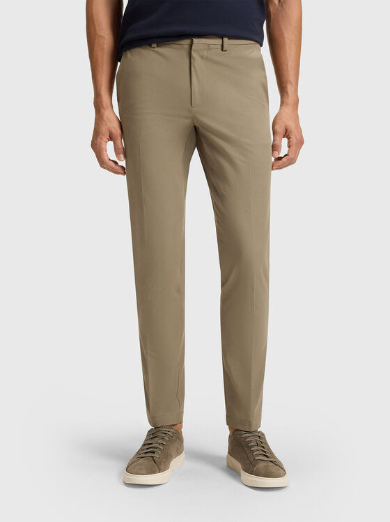 Cotton slim trousers - 1