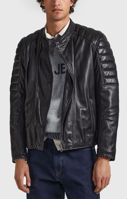 Кожено яке BREWSTER в черен цвят  - 1