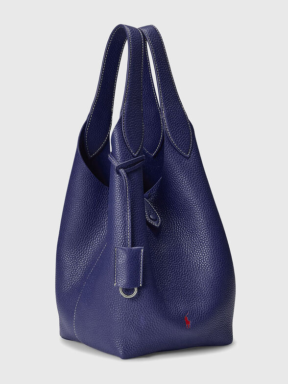 Leather tote bag with logo - 4