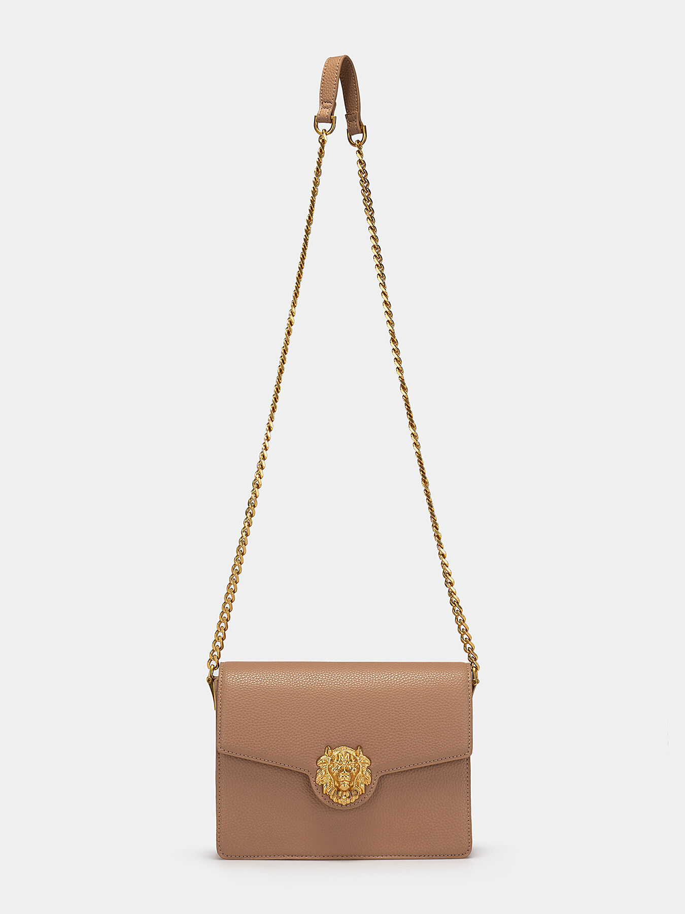 Beige crossbody bag with golden accent brand LIU JO