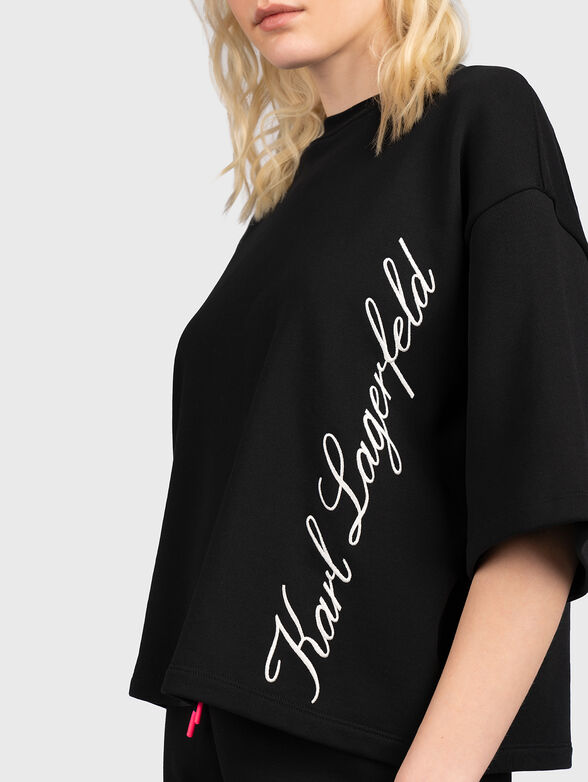 HOTEL KARL black sweatshirt with logo inscription - 4