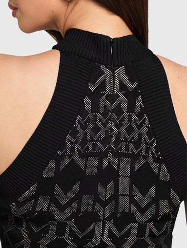BILLIE openwork knit mini dress - 4