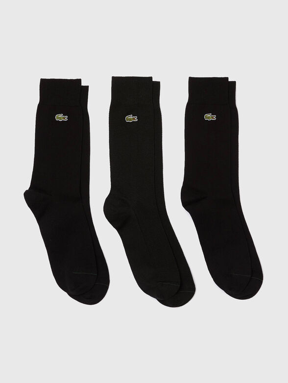 Set of three pairs of black socks - 1