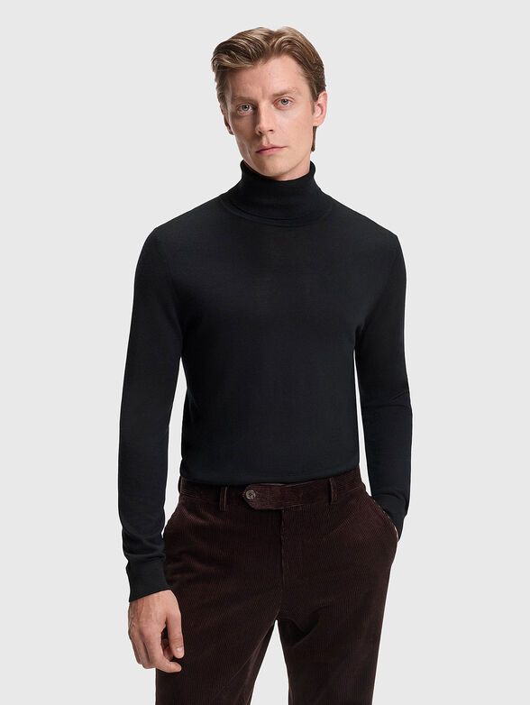 Cashmere sweater with polo collar - 1