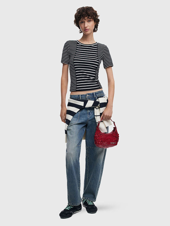 Bag with floral accents and logo - 2