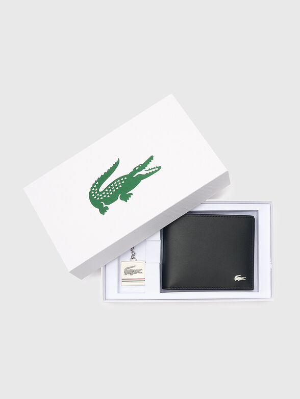 Set of black wallet and key ring - 4