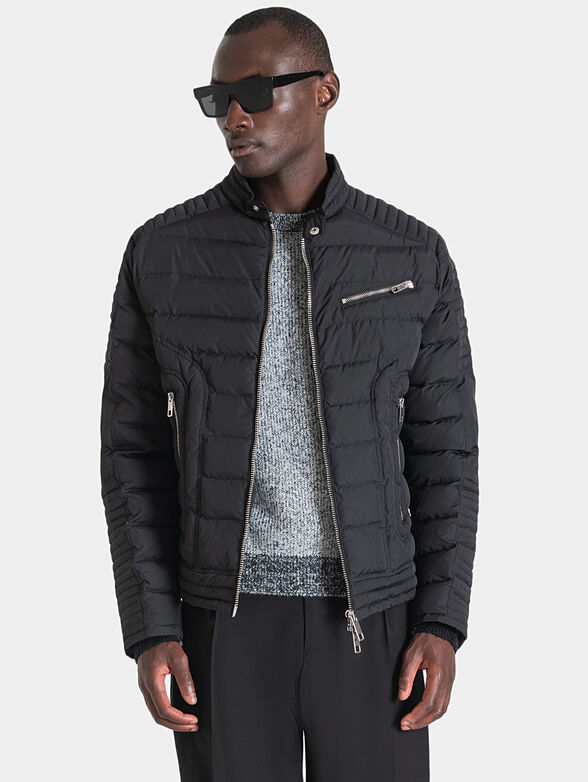 Padded jacket with accent zips - 1