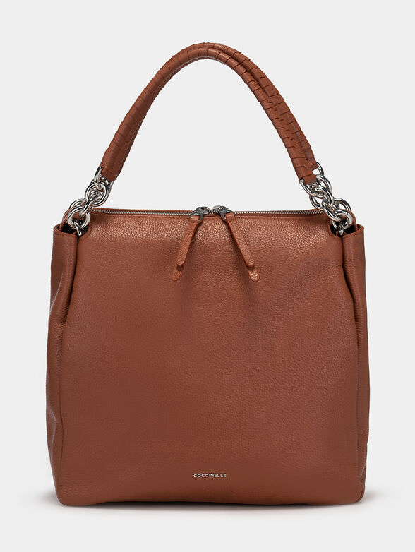 Black bag with Saffiano effect and metal logo - 1