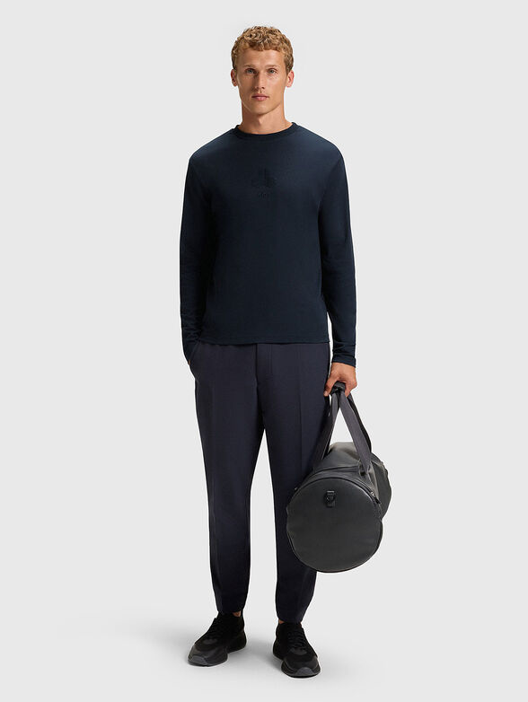 Blouse with crew neck and logo - 2