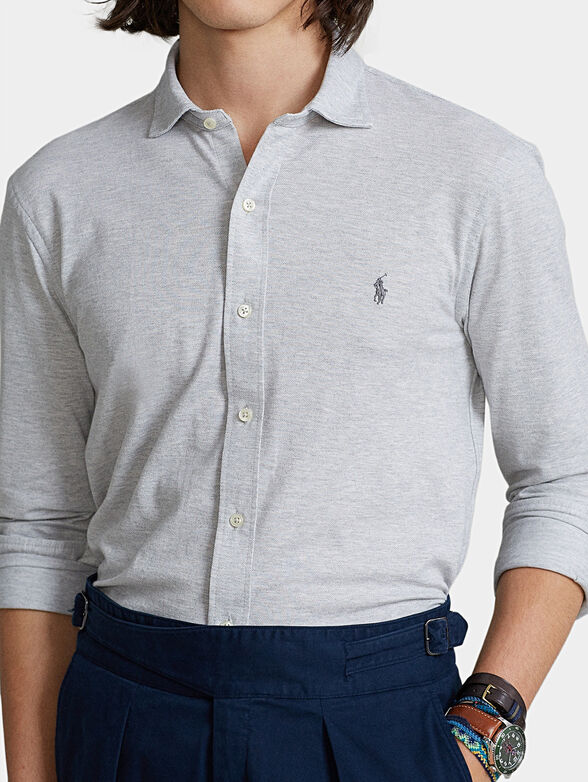 Gray shirt with long sleeves - 3