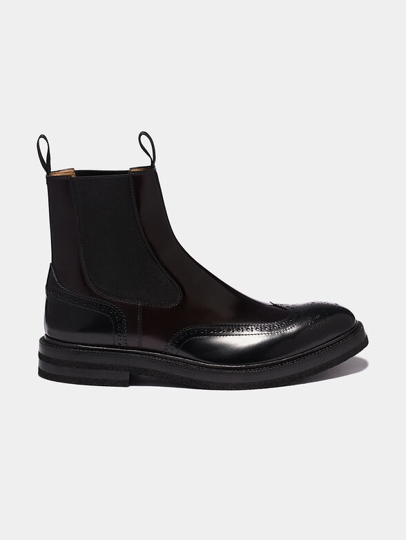 Chelsea boots with brogue perforations - 1