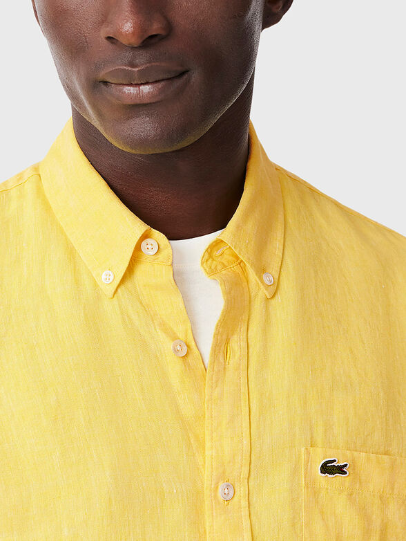 Navy blue linen shirt​ - 4