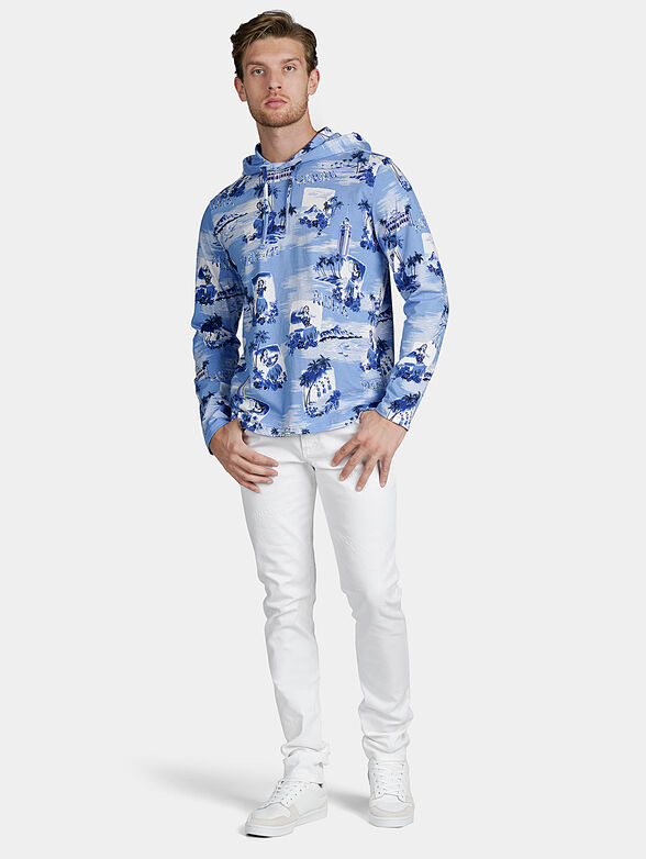 Hooded sweatshirt and Hawaii print - 4