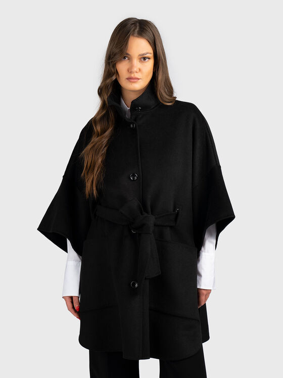 Beige wool blend coat - 1