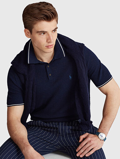 Polo-shirt made of cotton and linen - 4