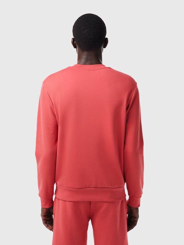 Cotton sweatshirt with logo in green - 3