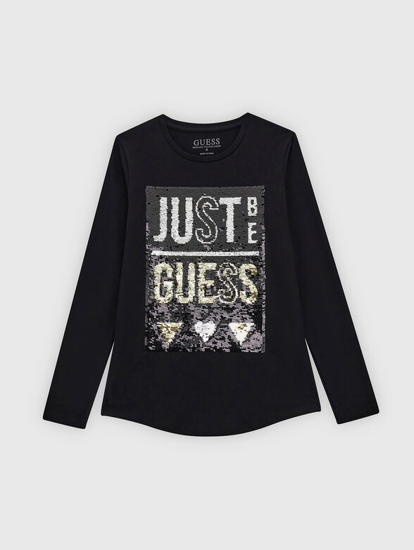 Blouse with appliqu&eacute;d sequins - 1