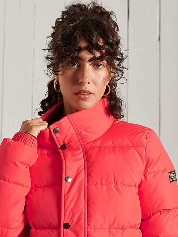 Puffer jacket with logo detail on the sleeve - 4