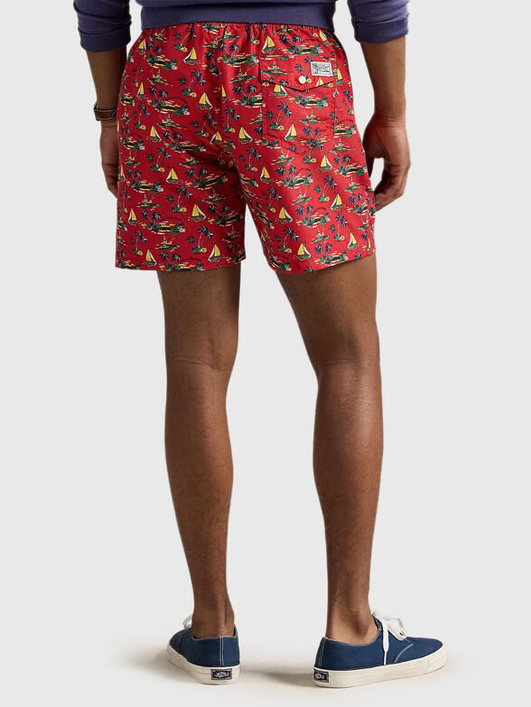 Tropical print beach shorts - 1