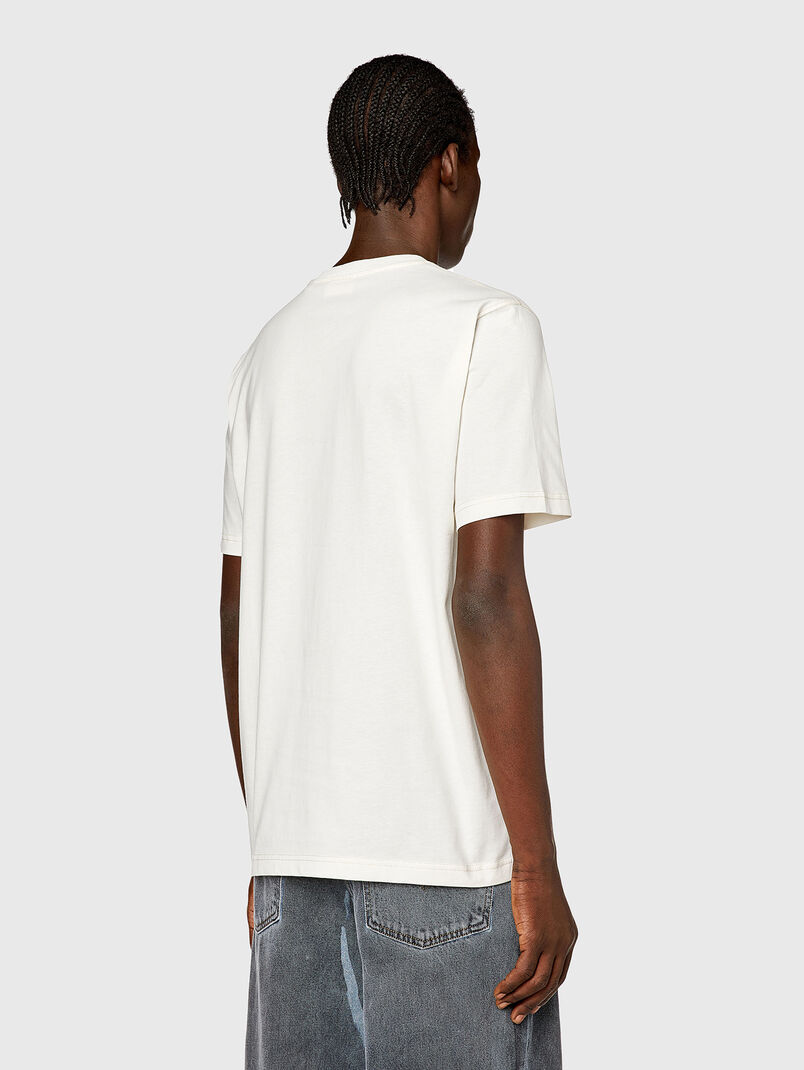 Contrast-print T-shirt  - 3