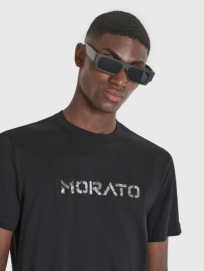 Cotton T-shirt with print - 3