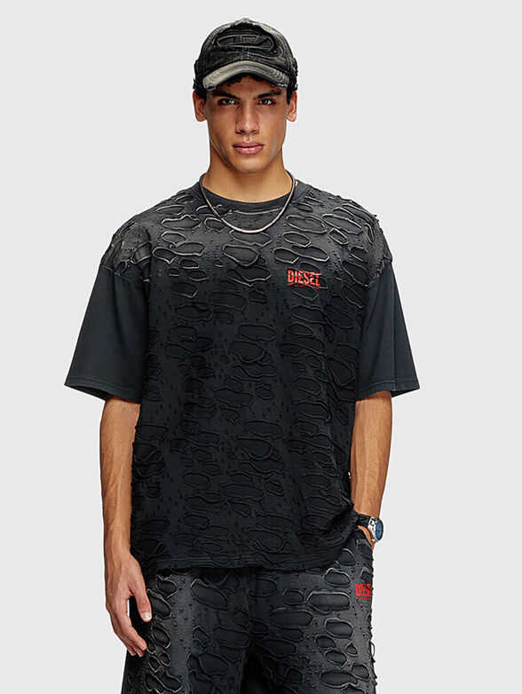 T-BOXT-R29 T-shirt with accent rips - 1