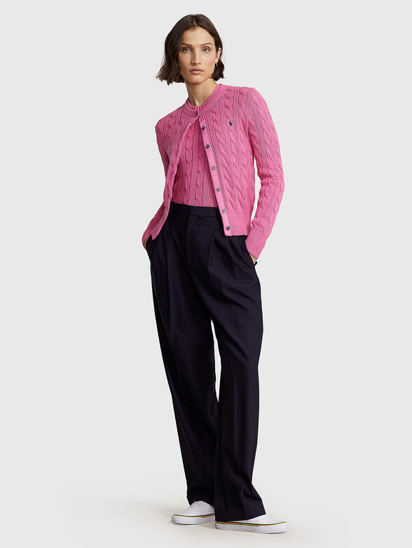 Knitted cotton cardigan  - 1