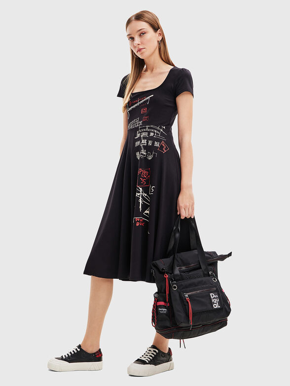 Black midi dress - 4