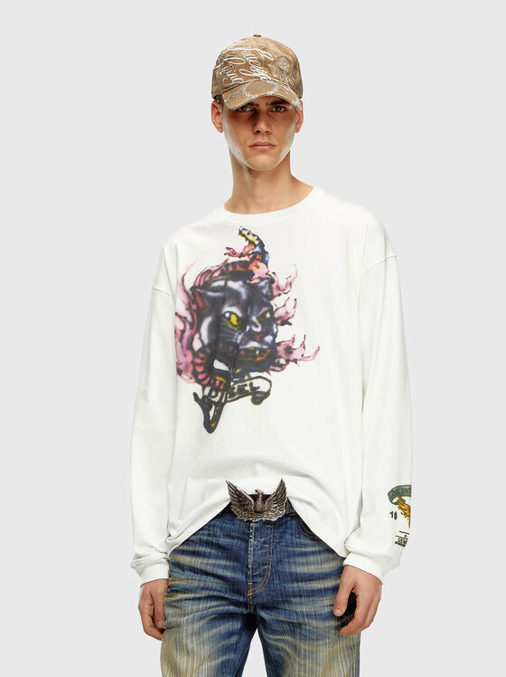 T-BOXT-LS-Q9 sweatshirt with contrast print - 1