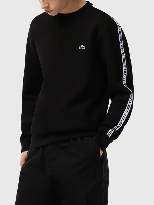 Black sweatshirt with accent logo  - 1