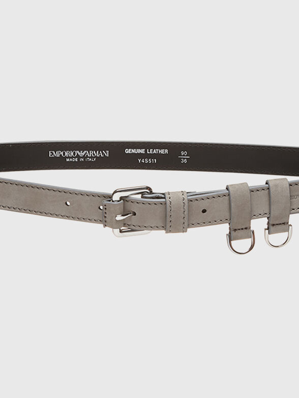 Leather belt with logo - 2