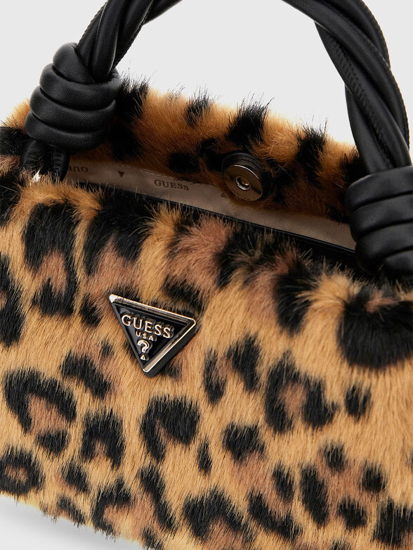 SHAIDA bag with animal print and long handle - 4