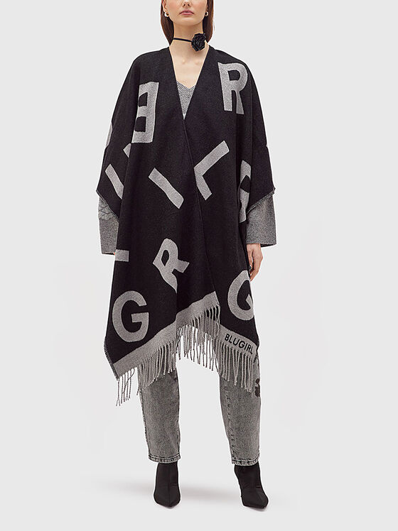 Poncho with monogram logo - 1