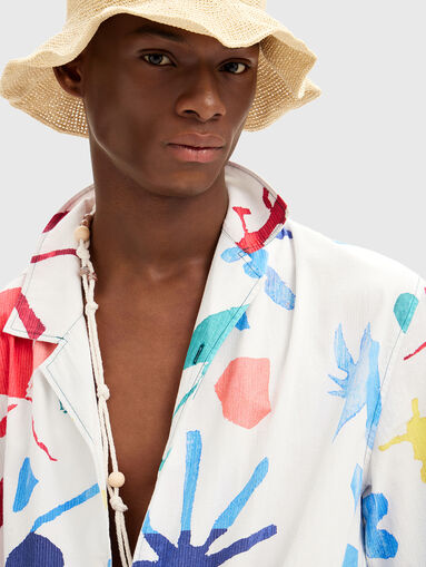Short sleeve shirt with multicolour print - 5