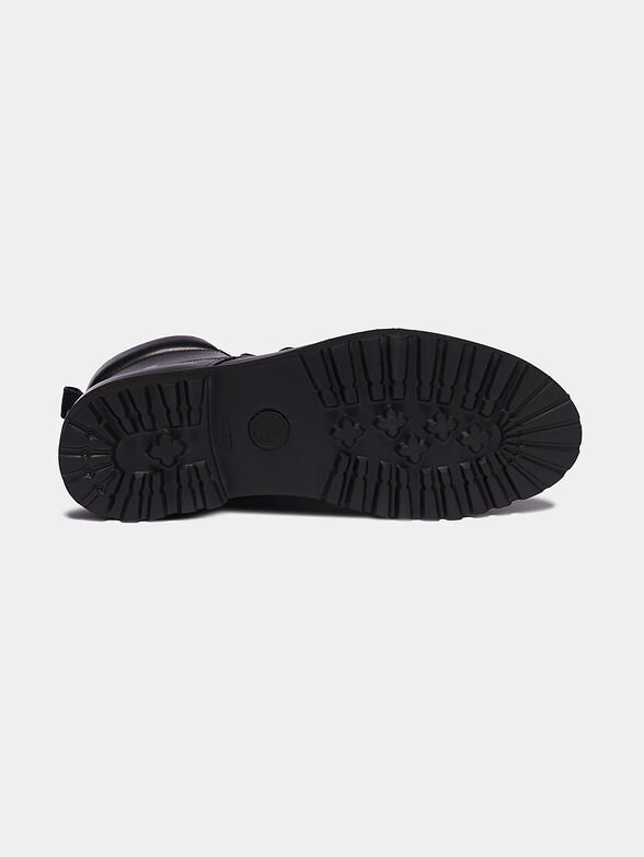 TERRA Leather boots with logo inscription - 5