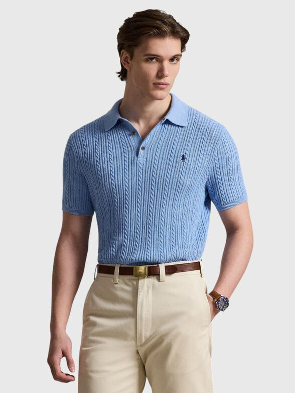 Short sleeve cotton polo shirt - 1