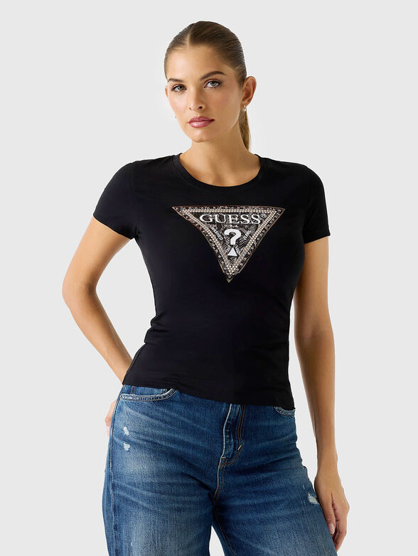 Slim T-shirt with animal print - 1