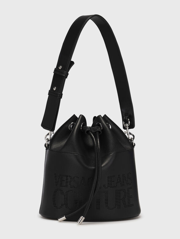 Black bucket bag with laser perforations - 1