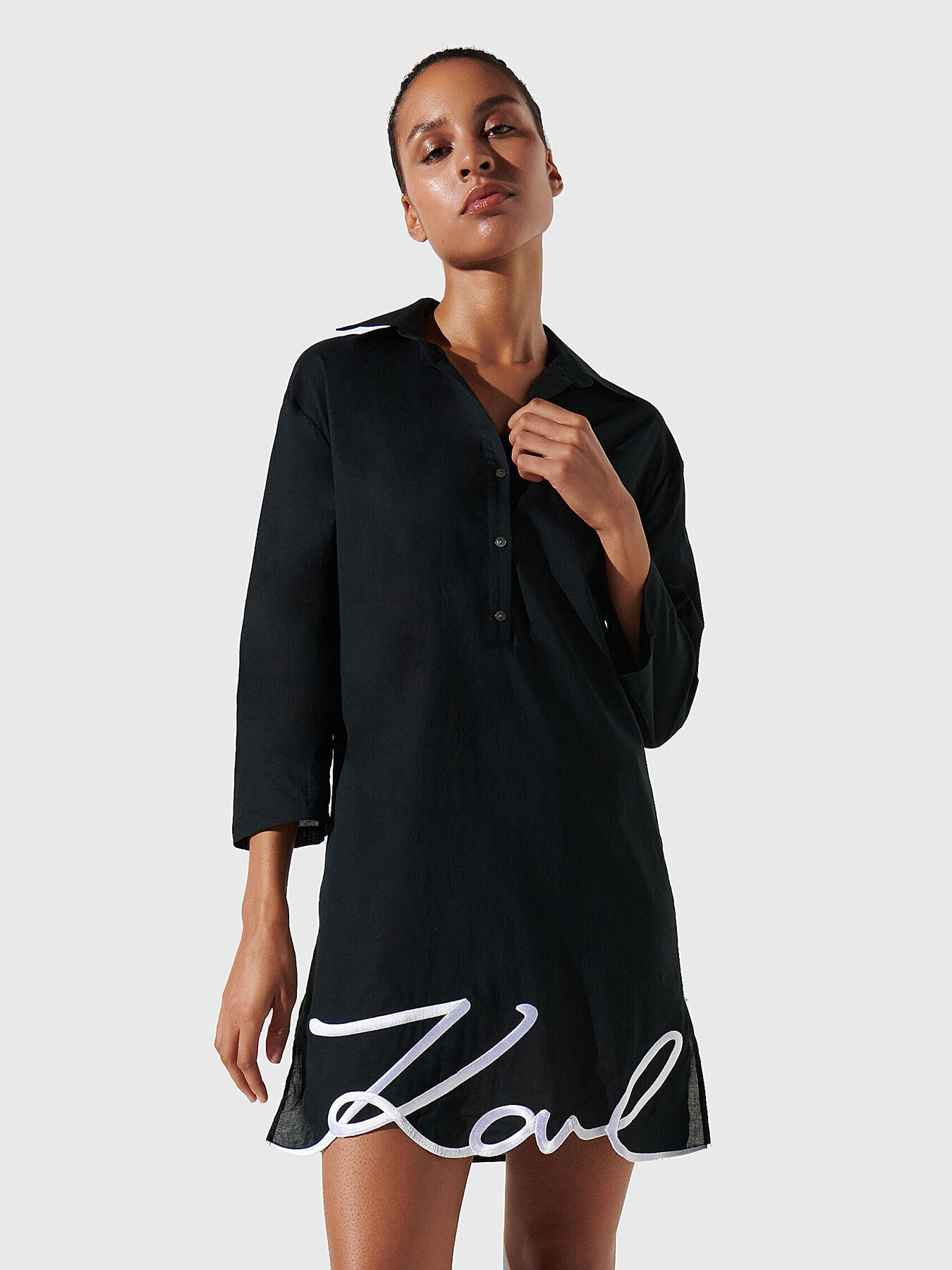 KARL SIGNATURE black beach dress brand Karl Lagerfeld Globalbrandsstore en