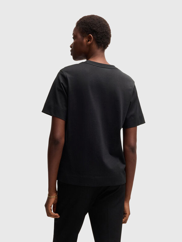T-shirt with oval neckline and logo - 3