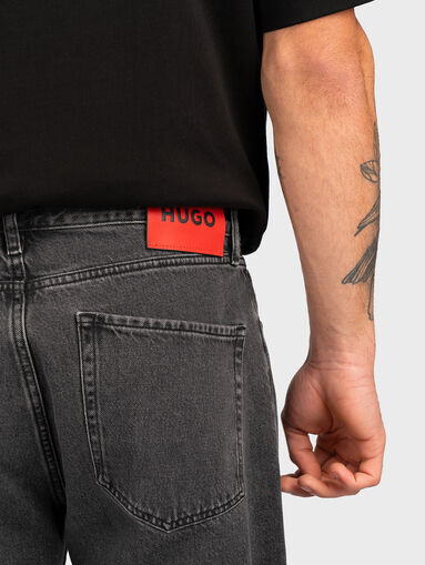Dark gray straight jeans - 3