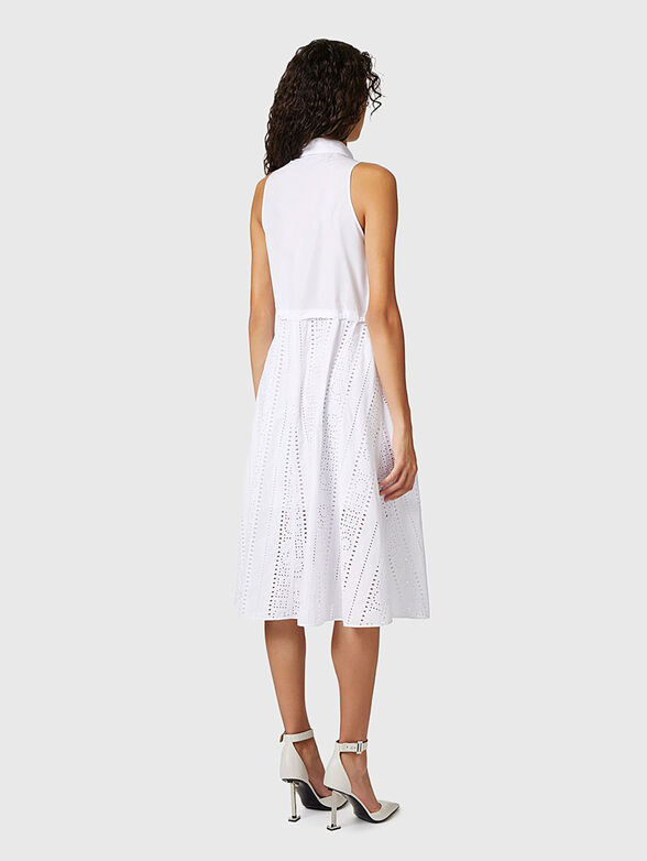 Dress with collar and English embroidery - 2