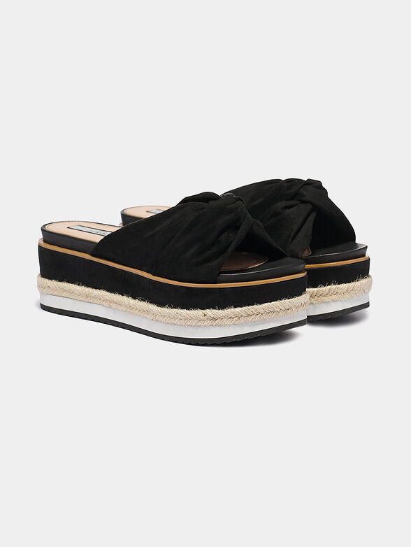 WICK Platform sandals in black color - 3
