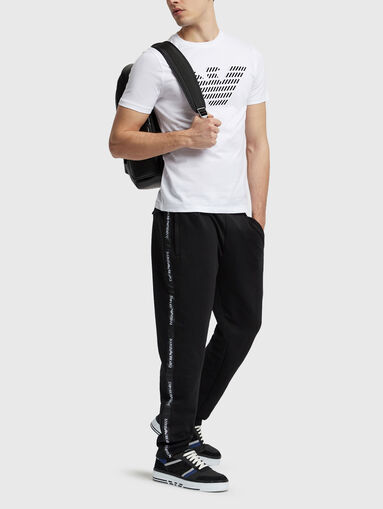 Cotton sports trousers with logo - 5