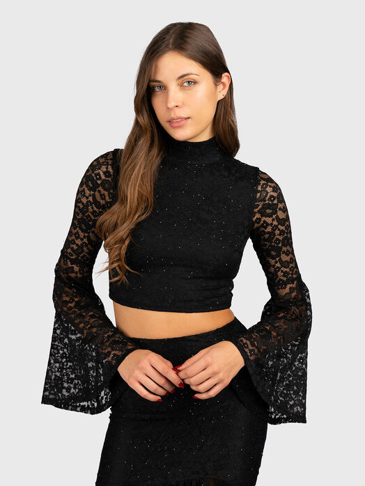 DOMINIQUE blouse with lace sleeves