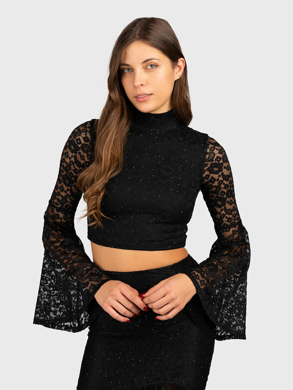 DOMINIQUE blouse with lace sleeves - 1