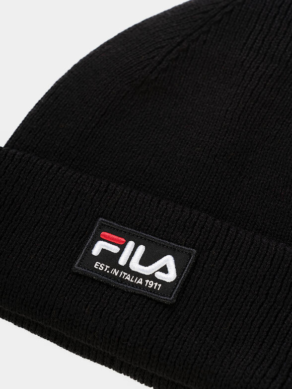 Unisex hat in black with logo patch - 2