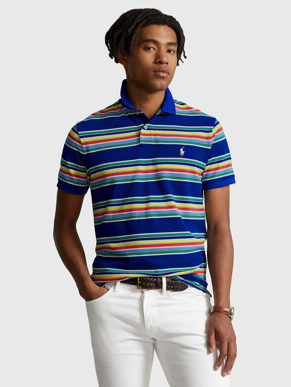 Polo-shirt with accent striped pattern - 1