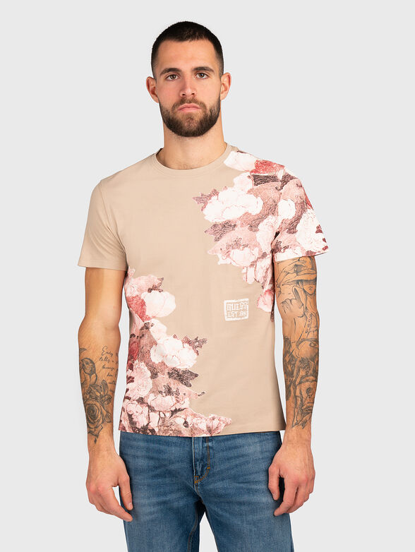 T-shirt with floral motifs and logo - 1